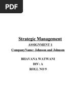 Strategic Management Assignment 1