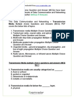CH 7 Transmission Media Multiple Choice Questions and Answers MCQ PDF - Data Communication and Networking