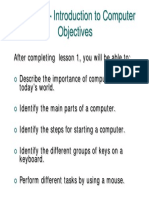 Introduction To Computer Objectives PDF