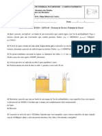 Lista 03 - Teorema de Stevin e Princípio de Pascal PDF