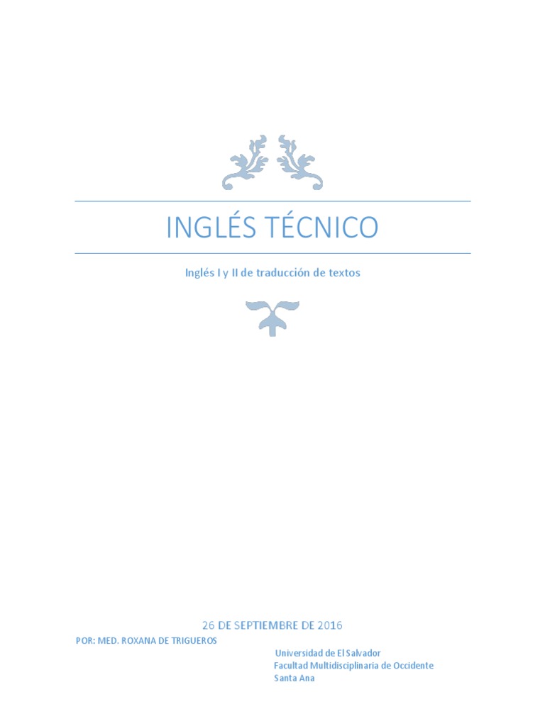 Inglés Técnico 1 Pdf Traducciones Prueba Evaluación