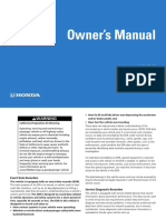 Owner's manual civic 2020