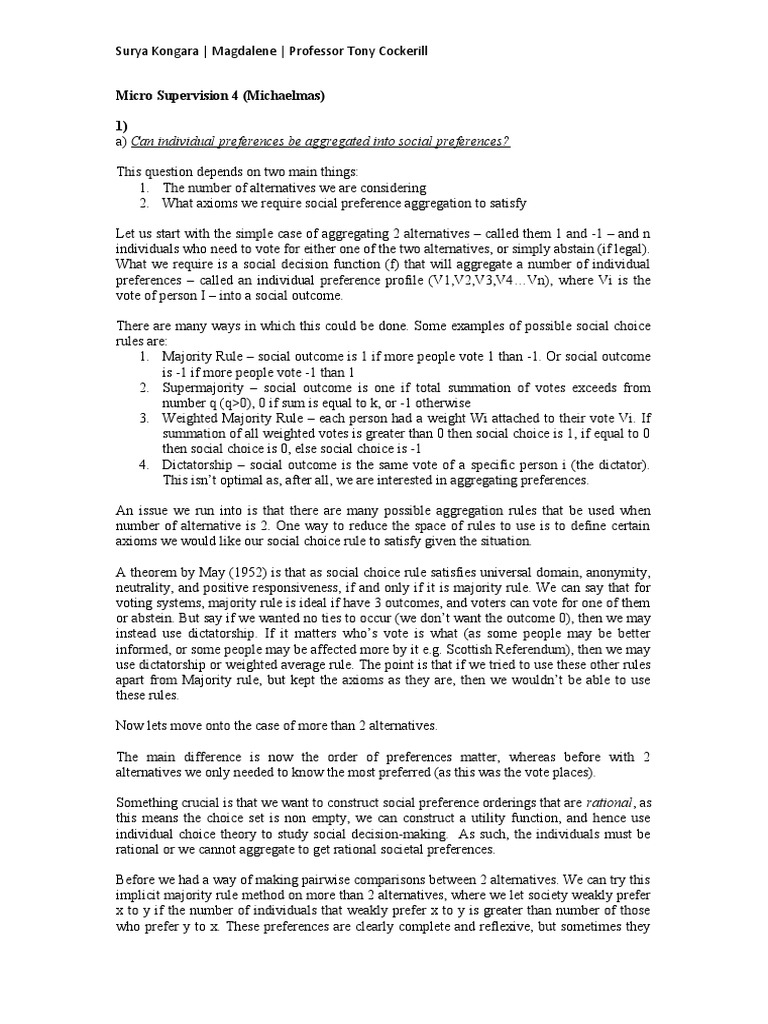 Surya Supo 4 Welfare Economics Economic Theories