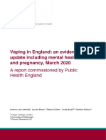 Vaping in England Evidence Update March 2020
