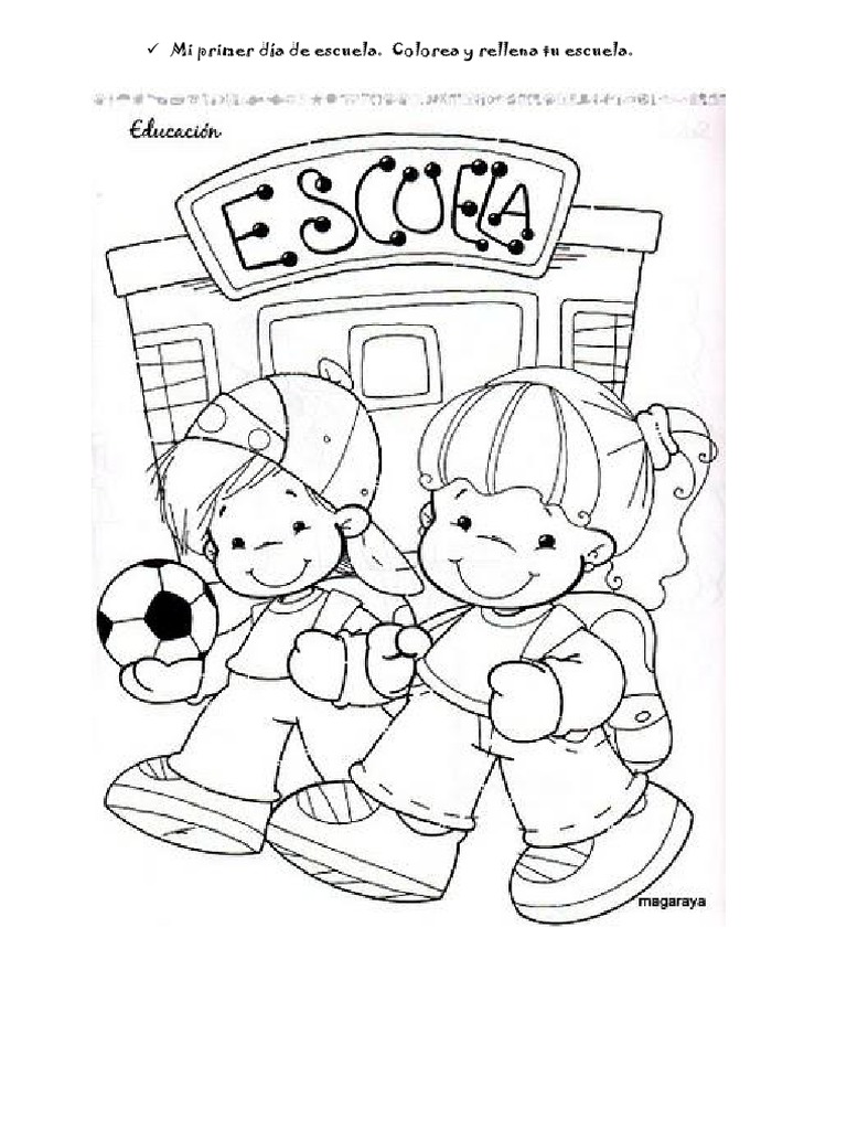 Actividades Creativas para el Primer Día Escolar | PDF | Color | Naturaleza, image size:768x1024