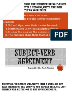 No.1 MADRERO Subject-Verb Agreement
