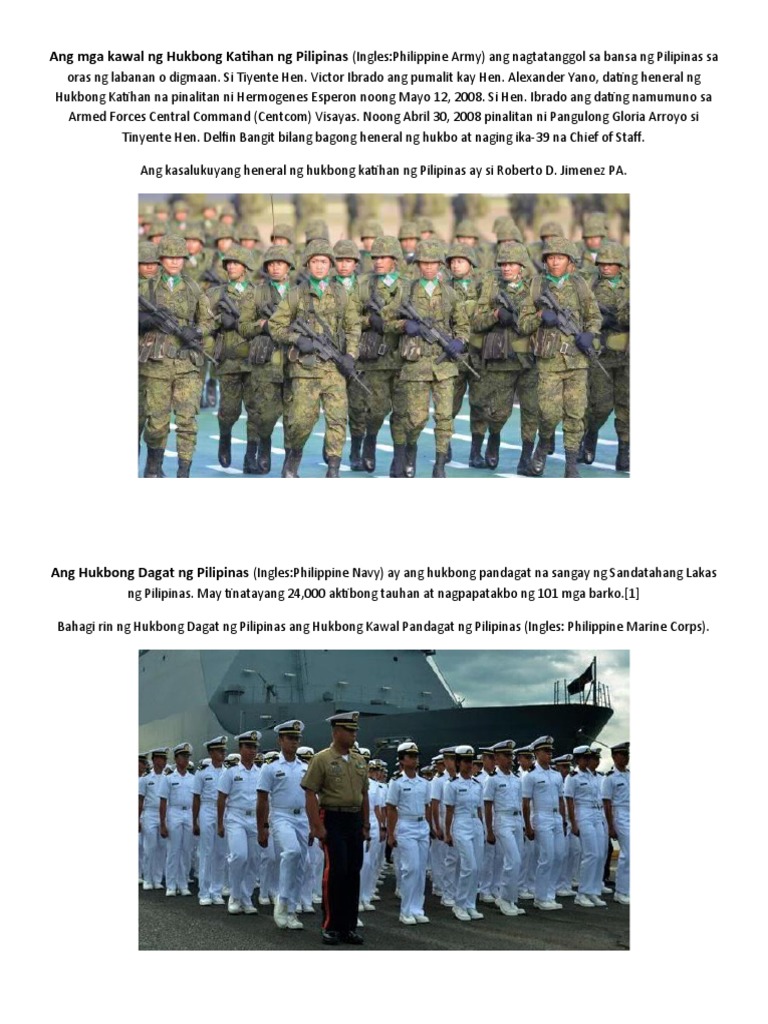 Ang Mga Kawal NG Hukbong Katihan NG Pilipinas PDF