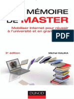 Kalika, Michel - Le Mémoire de Master - Mobiliser Internet Pour Réussir À L'université Et en Grande École (2012, Dunod) PDF