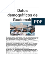 Datos Demográficos de Guatemala