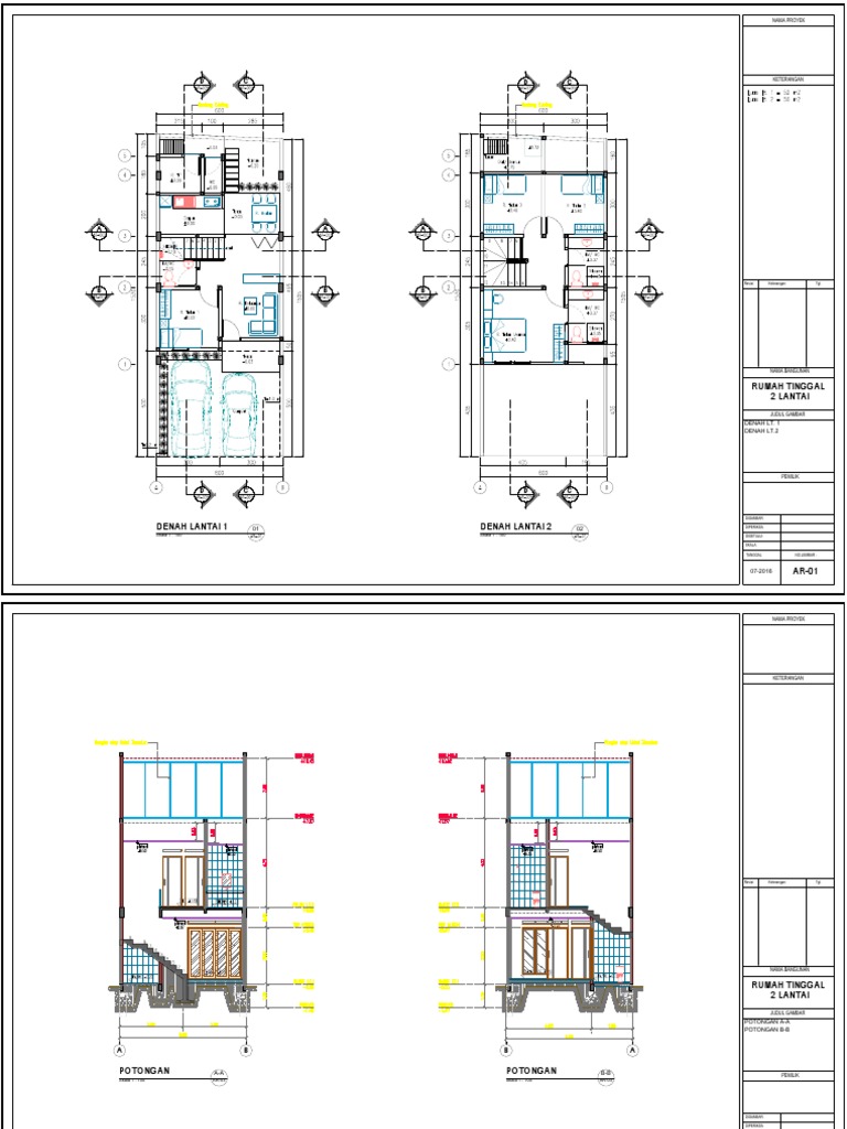 Gambar Kerja Rumah 2 Lantai | PDF