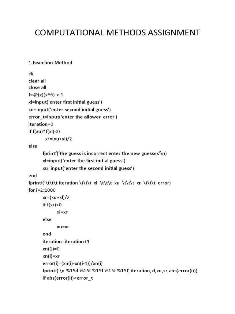 Root Finding Methods Overview | PDF | Computational Science ...