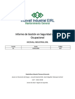 Informe de Gestión en Seguridad y Salud Ocupacional - Incovall Industrial