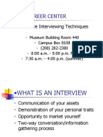 Isu Career Center: Effective Interviewing Techniques