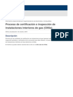 Proceso de Certificación e Inspección de Instalaciones Interiores de Gas (CIIGe)