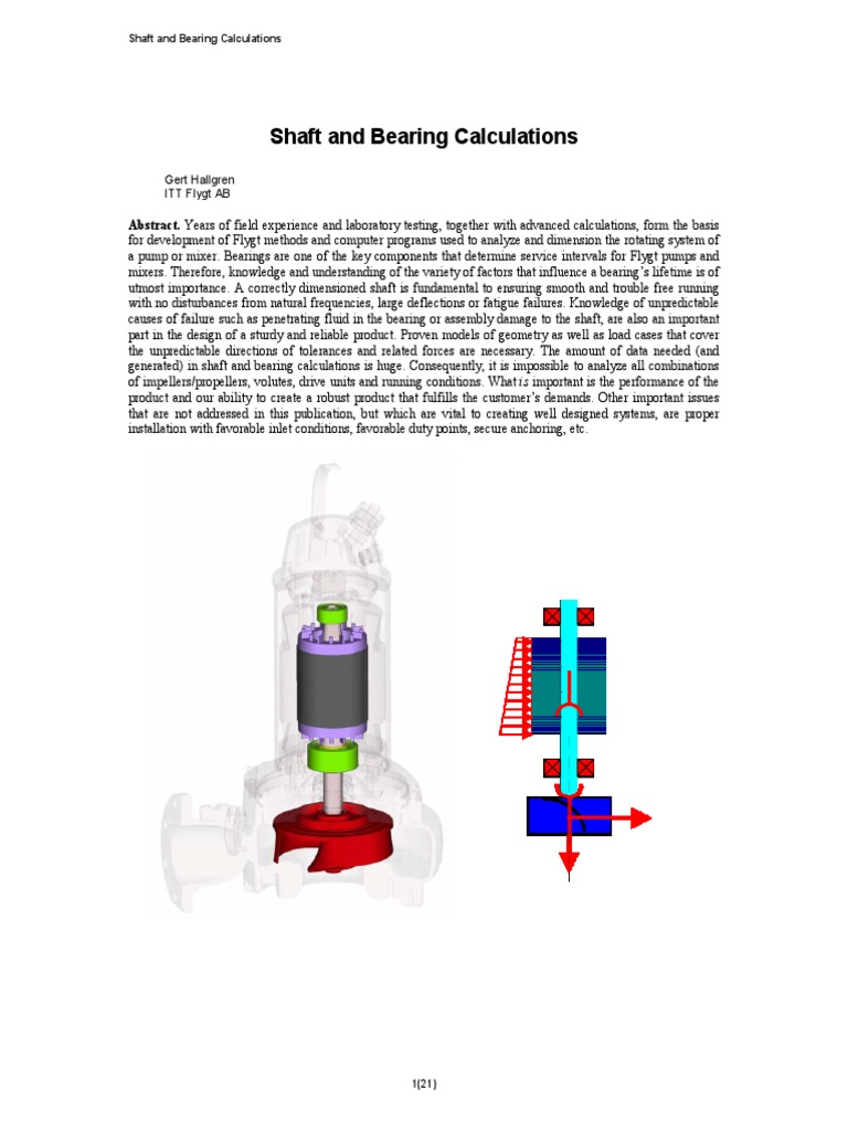 Shaft and Bearing Calculations in Pumps PDF Bearing (Mechanical