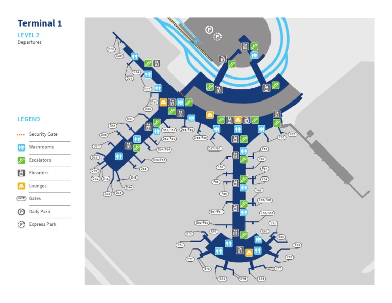 Toronto Pearson Terminal 1 Map Departures 20190429 PDF