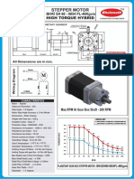 Stepper Motor Specification Sheet for BH42 SH 60 - 0854 PL-46Kgcm