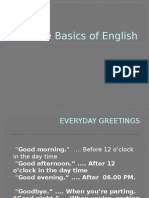 The Basics of English