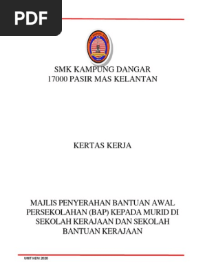 Format Dokumentasi Bantuan Rm100