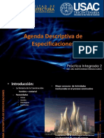 Agenda Descriptiva de Especificaciones