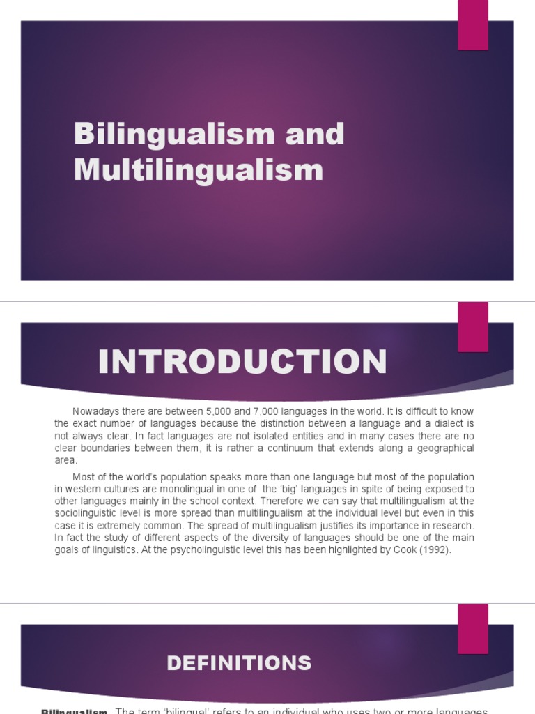 Bilingualism and Multilingualism | PDF | Multilingualism | Cognition
