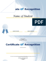 Certificate of Recognition - FREE TEMPLATE v1