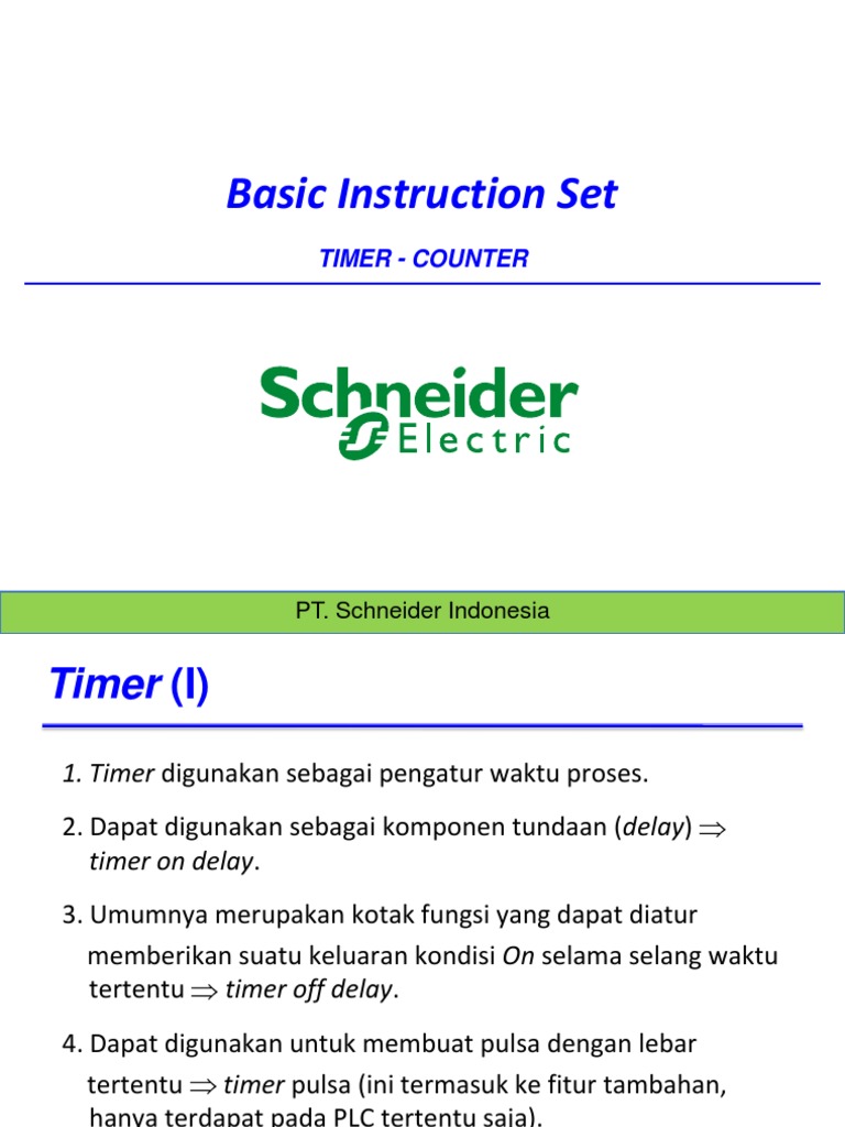 Fungsi Timer dan Counter pada PLC | PDF