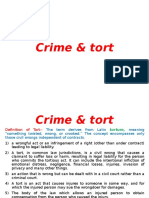 Crime and Tort