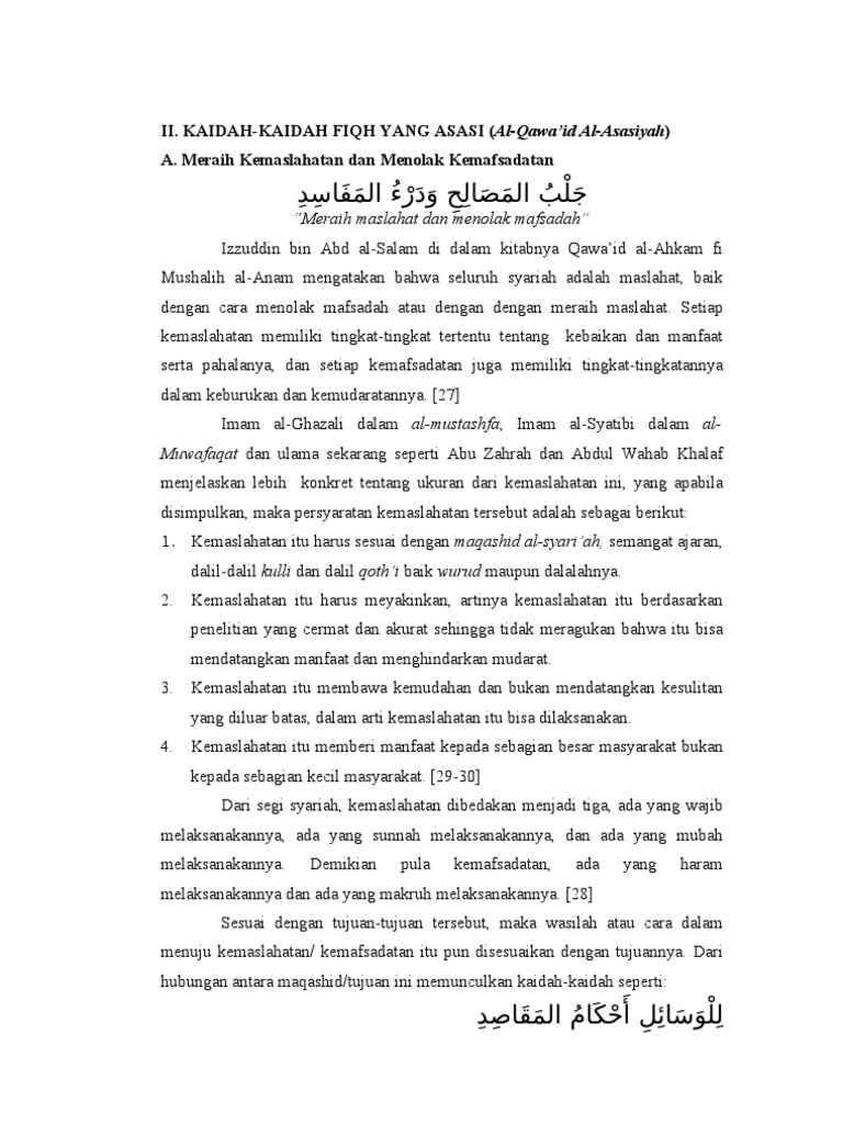 Resume Qawaid Fiqhiyah