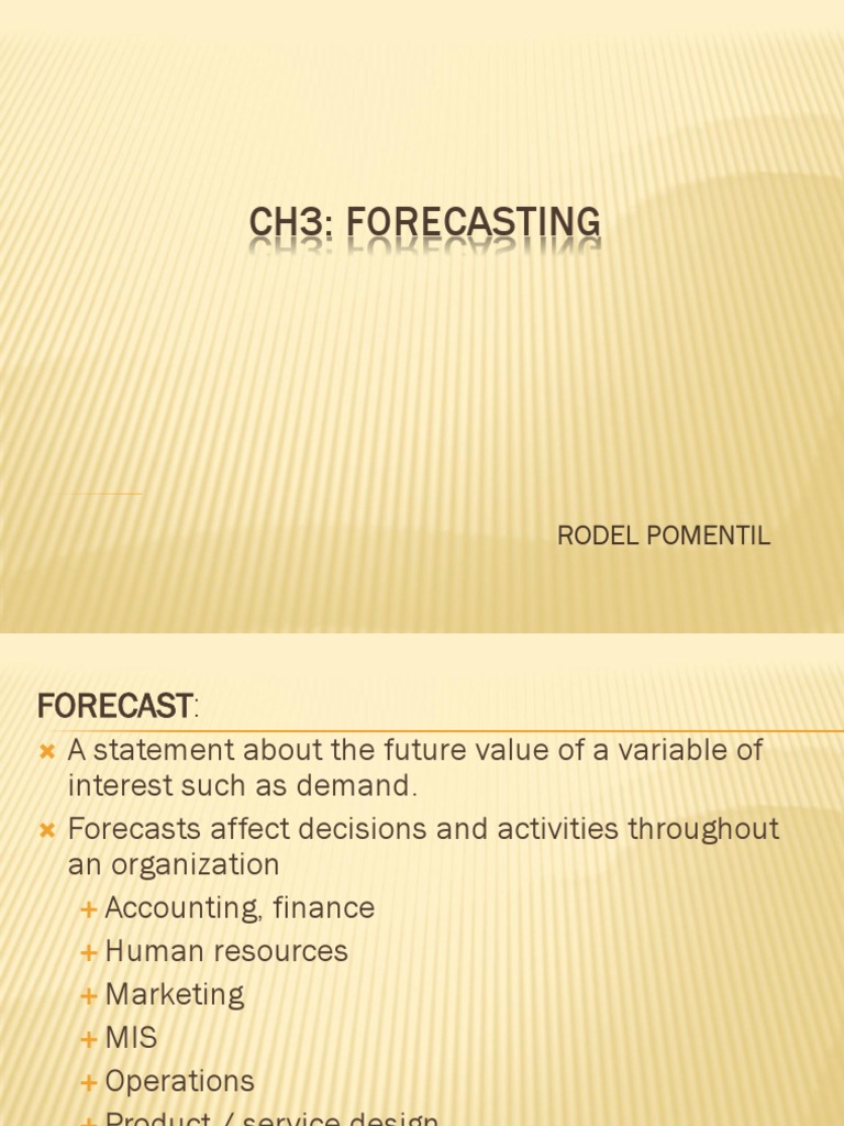 Forecasting Techniques Guide | PDF | Moving Average | Forecasting