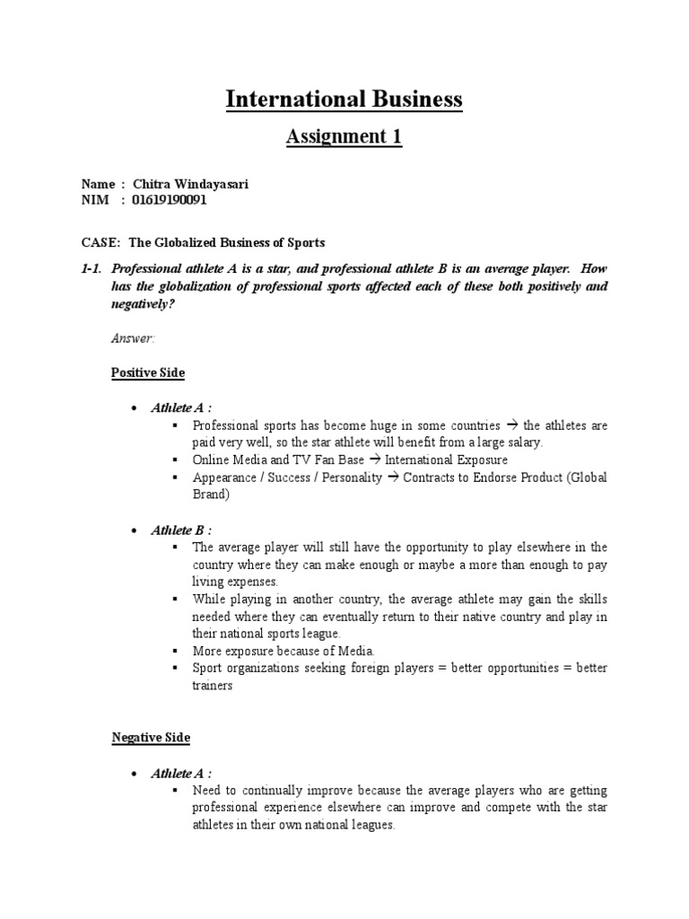 Assignment 27 - International Business (Chitra Windayasari) PDF