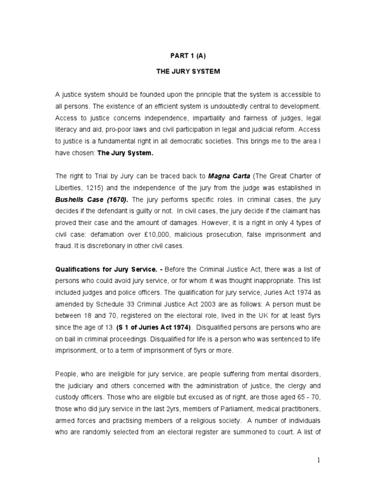 Understanding the Jury System in Law | PDF