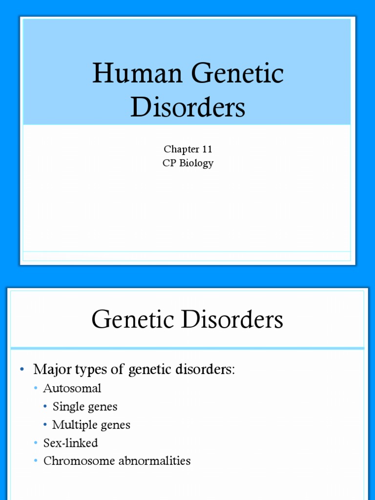 Overview of Human Genetic Disorders | PDF | Genetic Disorder | Anemia