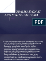 Ang Globalisasyon at Ang Isyu Sa Paggawa