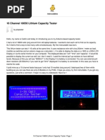 16 Channel 18650 Lithium Capacity Tester