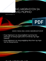 Epekto NG Migrasyon Sa Pamilyang Pilipino
