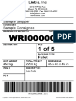 Warehouse Receipt Label 4 X 6