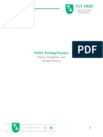 TST Prep - TOEFL Writing Practice - Topics, Templates, and Sample Essays PDF
