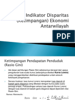 Indikator Disparitas (Ketimpangan) Ekonomi Antarwilayah Nop