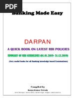 Notes On RBI POLICIES & GUIDELINES 2019 - Darpan