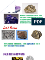 Minerals and rocks formation processes