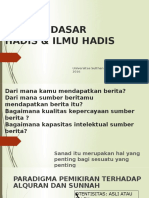 Konsep Dasar Hadis & Ilmu Hadis I-1