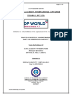 Dhiraj Internship Report - DP WORLD With Cover Page