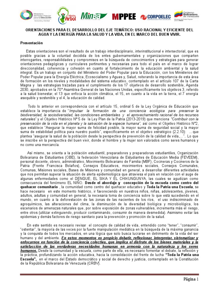 Guía para el uso eficiente del agua y la energía | PDF | Desarrollo ...