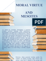 Moral Virtue and Mesotes