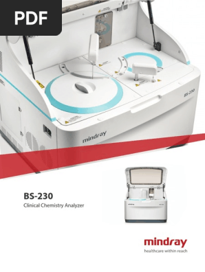 Chemistry Analyzer Mindray Bs 230 Brochure Antibody Biochemistry