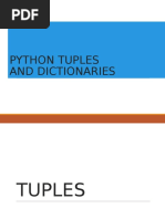 Python Tuples and Dictionaries