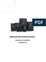 Manual de Instrucciones Variador de velocidad Goodrive 20