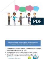 Português para Estrangeiros A1 Exercícios de Oralidade