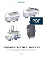 Tanque desgasificador para generadores de vapor